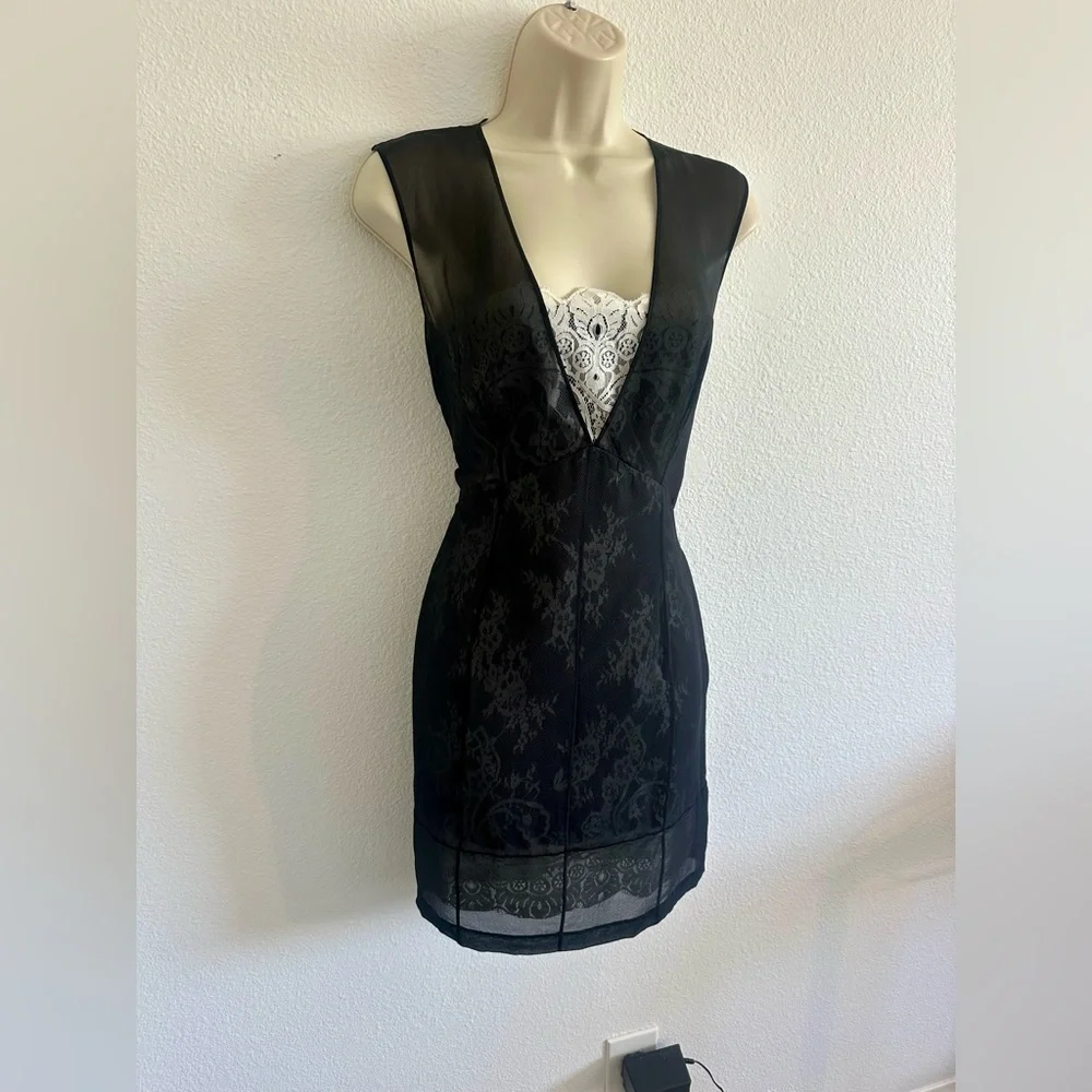 Robert Rodriguez Black Lace Mini Dress - Picture 4 of 15